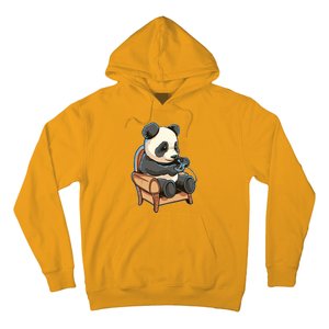 Panda Playing Videogames Hoodie