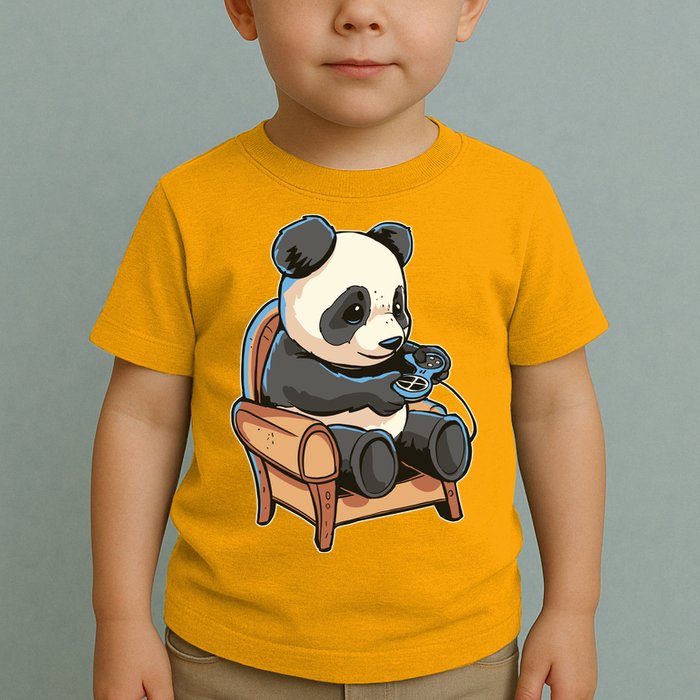 Panda Playing Videogames Toddler T-Shirt