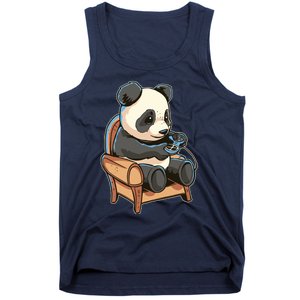 Panda Playing Videogames Tank Top