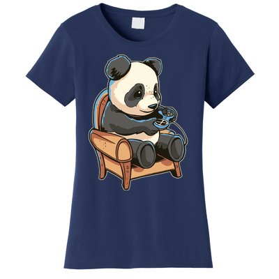 Panda Playing Videogames Women's T-Shirt