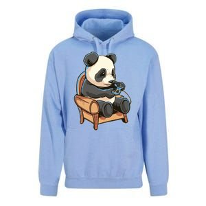 Panda Playing Videogames Unisex Surf Hoodie