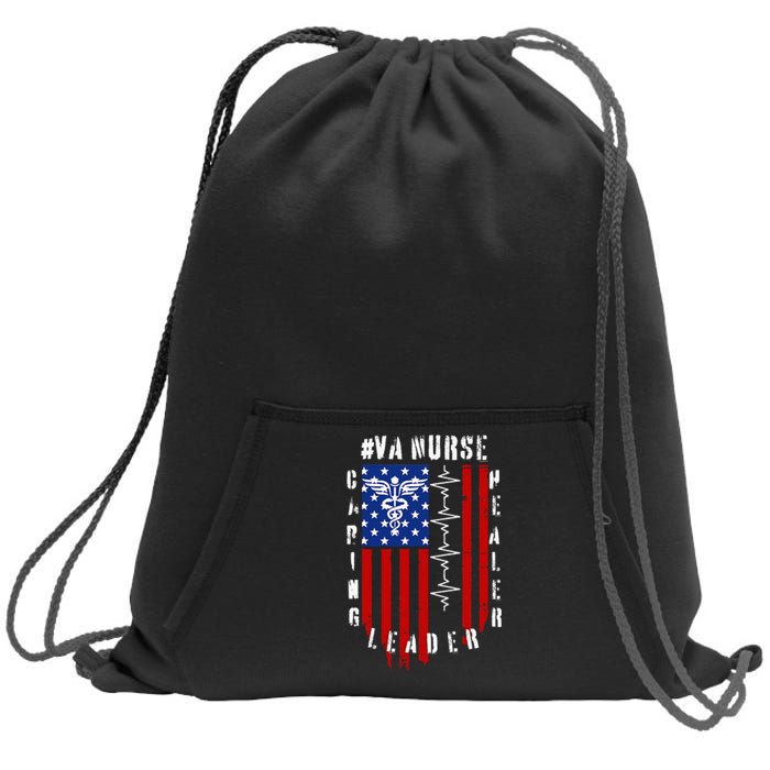 Patriotic Pride Va Nurses Tribute Sweatshirt Cinch Pack Bag