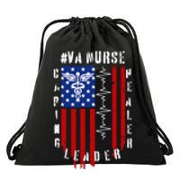 Patriotic Pride Va Nurses Tribute Drawstring Bag