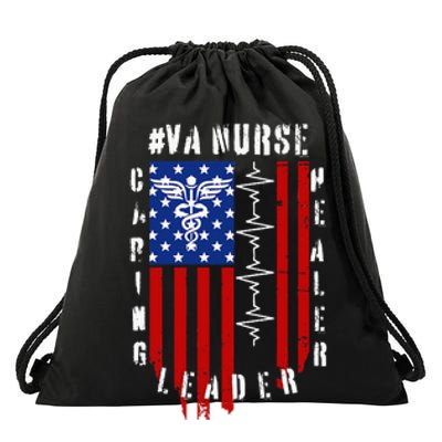 Patriotic Pride Va Nurses Tribute Drawstring Bag