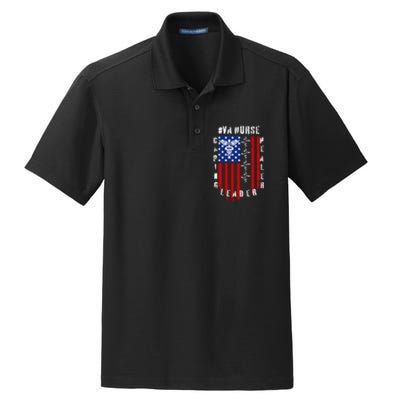 Patriotic Pride Va Nurses Tribute Dry Zone Grid Polo