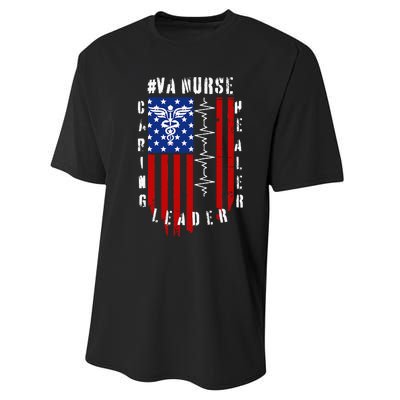 Patriotic Pride Va Nurses Tribute Performance Sprint T-Shirt