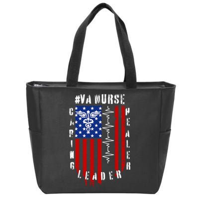 Patriotic Pride Va Nurses Tribute Zip Tote Bag