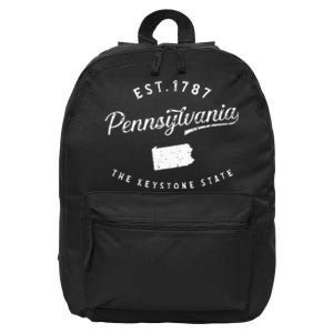 Pennsylvania Pride Visiting Pennsylvania Pennsylvania 16 in Basic Backpack