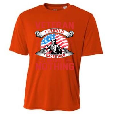 Proud Patriotic Veteran Military Gift Cooling Performance Crew T-Shirt