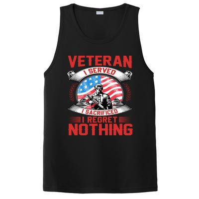 Proud Patriotic Veteran Military Gift PosiCharge Competitor Tank