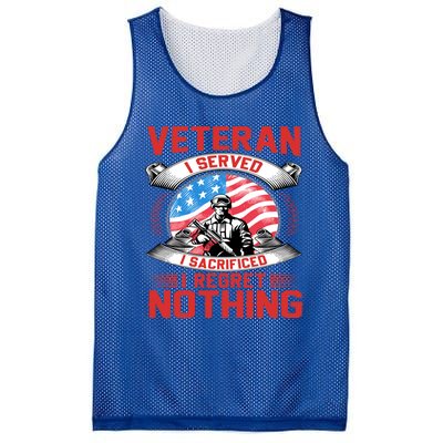 Proud Patriotic Veteran Military Gift Mesh Reversible Basketball Jersey Tank