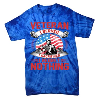 Proud Patriotic Veteran Military Gift Tie-Dye T-Shirt