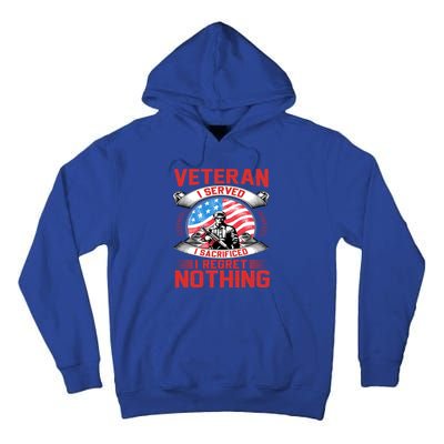 Proud Patriotic Veteran Military Gift Tall Hoodie