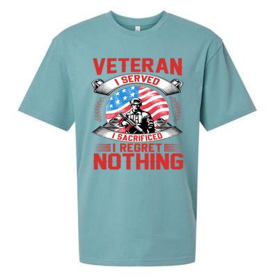 Proud Patriotic Veteran Military Gift Sueded Cloud Jersey T-Shirt