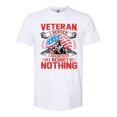 Proud Patriotic Veteran Military Gift Softstyle CVC T-Shirt