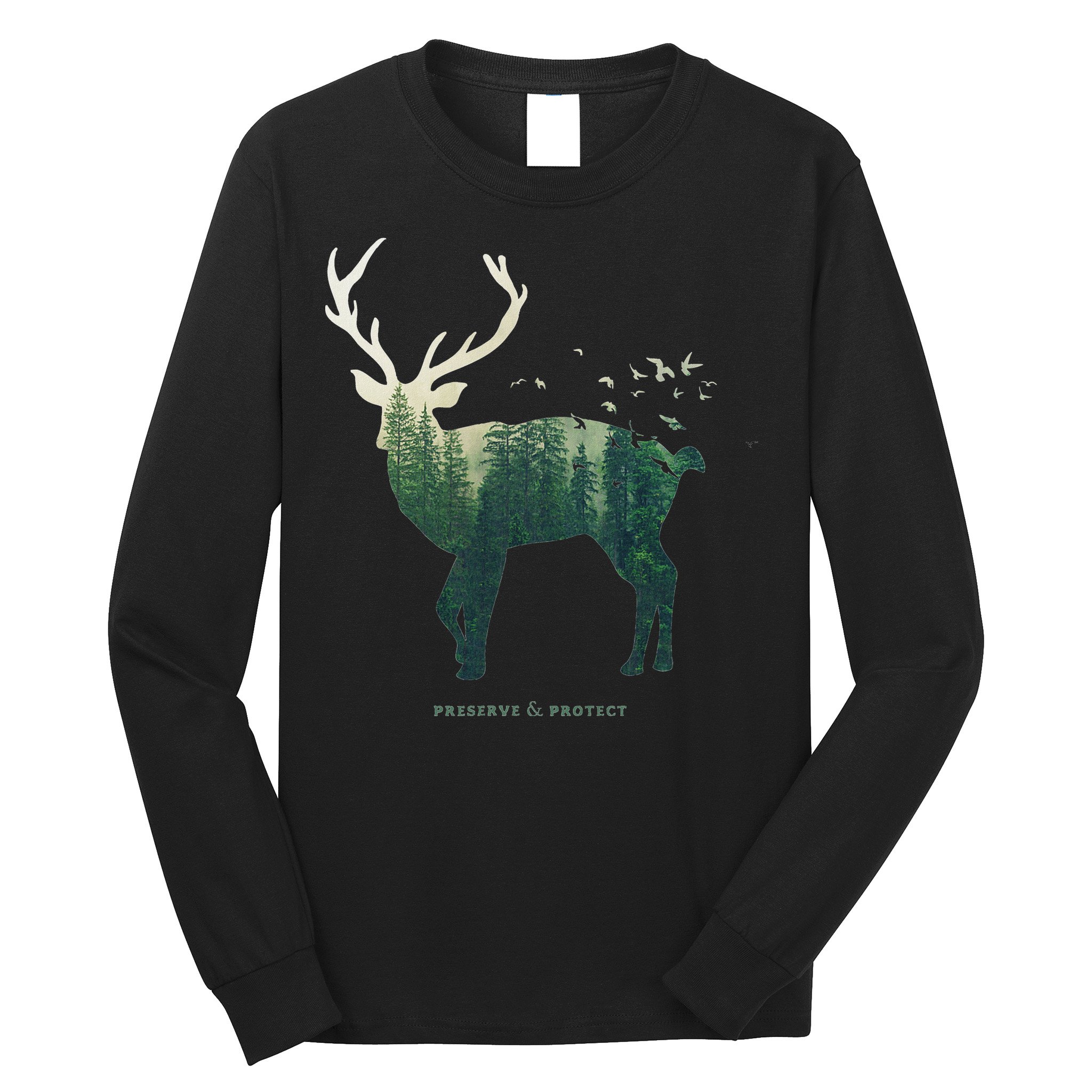 Preserve & Protect Vintage National Park Deer Forest Long Sleeve Shirt