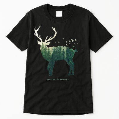 Preserve & Protect Vintage National Park Deer Forest Tall T-Shirt