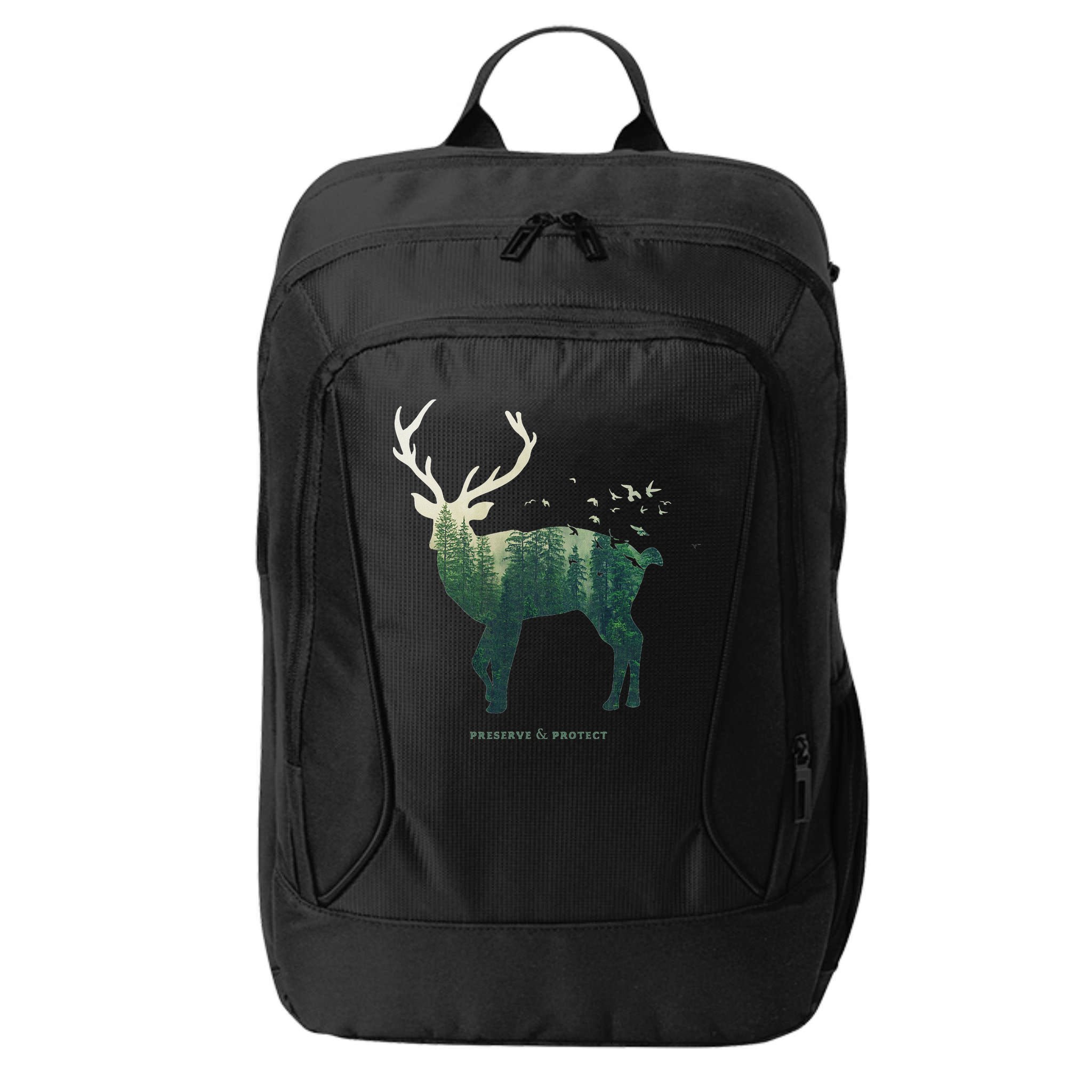 Preserve & Protect Vintage National Park Deer Forest City Backpack