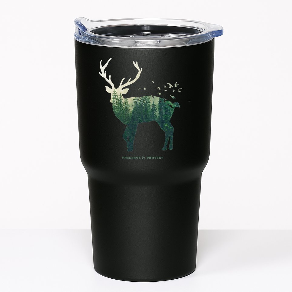 Preserve & Protect Vintage National Park Deer Forest Tumbler