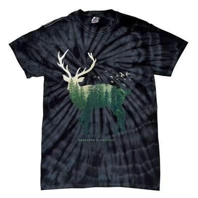 Preserve & Protect Vintage National Park Deer Forest Tie-Dye T-Shirt