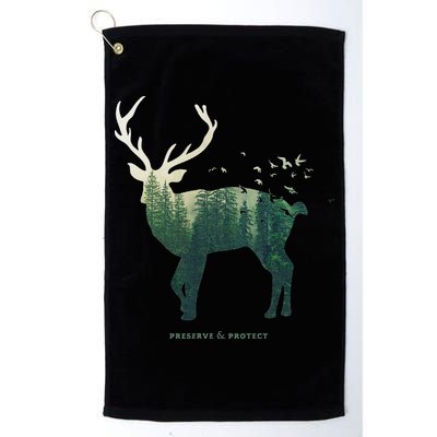 Preserve & Protect Vintage National Park Deer Forest Golf Towel