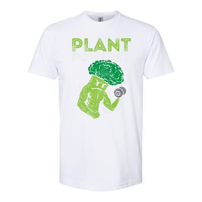 Plant Powered Vegan Broccoli Veggie Herbivore Fitness Gym Cute Gift Softstyle® CVC T-Shirt