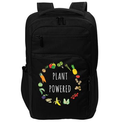 Plant Powered Vegan Plant Based Vegetarian Tee Impact Tech Backpack