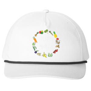 Plant Powered Vegan Plant Based Vegetarian Tee Snapback Five-Panel Rope Hat