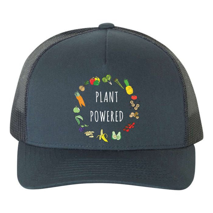 Plant Powered Vegan Plant Based Vegetarian Tee Yupoong Adult 5-Panel Trucker Hat