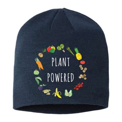 Plant Powered Vegan Plant Based Vegetarian Tee Sustainable Beanie