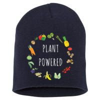 Plant Powered Vegan Plant Based Vegetarian Tee Short Acrylic Beanie