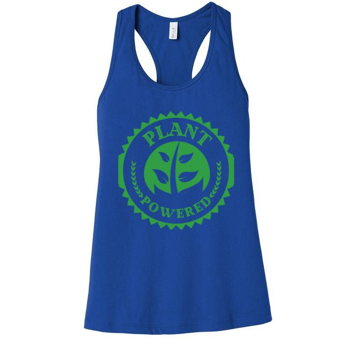 Plant Powered Vegan Juicers Veggies Based Diet Gym Fitness Gift Women's Racerback Tank