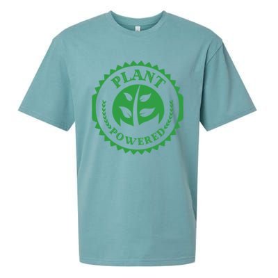 Plant Powered Vegan Juicers Veggies Based Diet Gym Fitness Gift Sueded Cloud Jersey T-Shirt