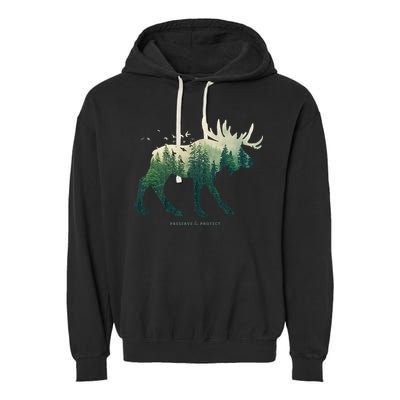 Preserve & Protect Vintage National Park Moose Garment-Dyed Fleece Hoodie
