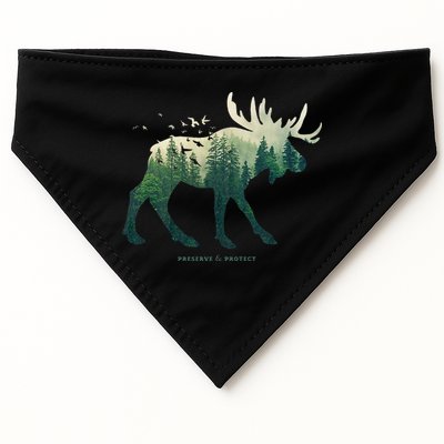 Preserve & Protect Vintage National Park Moose USA-Made Doggie Bandana
