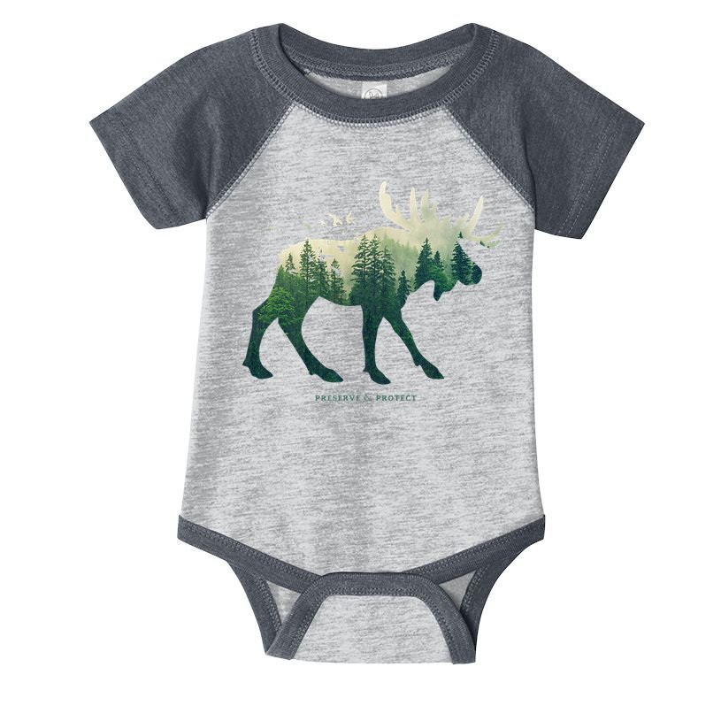 Preserve & Protect Vintage National Park Moose Infant Baby Jersey Bodysuit