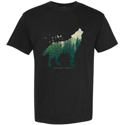 Preserve & Protect Vintage National Park Wolf Gift Garment-Dyed Heavyweight T-Shirt