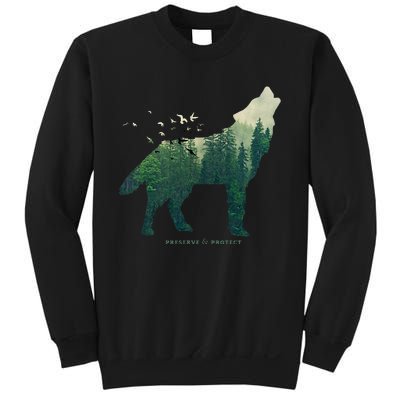 Preserve & Protect Vintage National Park Wolf Gift Sweatshirt