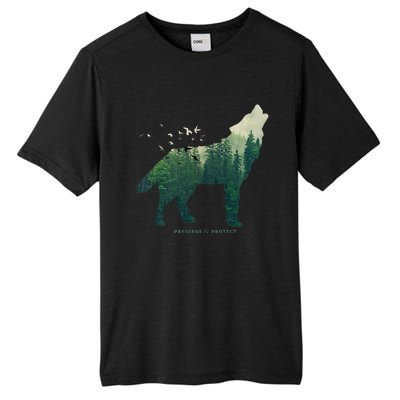 Preserve & Protect Vintage National Park Wolf Gift Tall Fusion ChromaSoft Performance T-Shirt