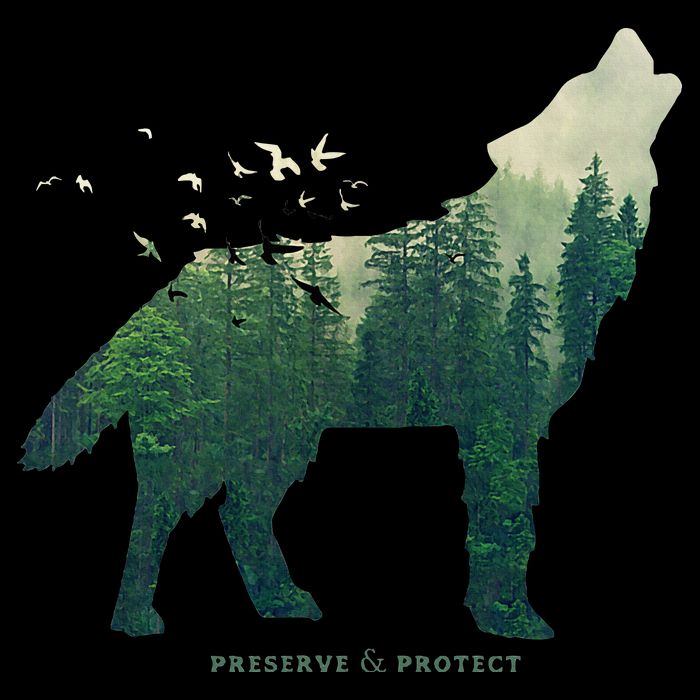Preserve & Protect Vintage National Park Wolf Gift Baby Bodysuit