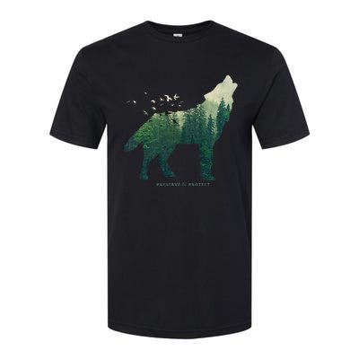 Preserve & Protect Vintage National Park Wolf Gift Softstyle CVC T-Shirt