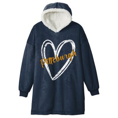 Pittsburgh Pennsylvania Varsity Script Jersey Style Hooded Wearable Blanket