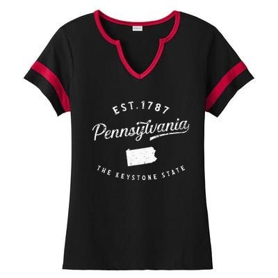 Pennsylvania Pride Visiting Pennsylvania Pennsylvania Ladies Halftime Notch Neck Tee