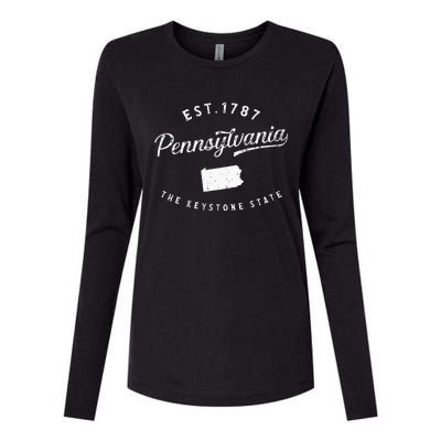 Pennsylvania Pride Visiting Pennsylvania Pennsylvania Womens Cotton Relaxed Long Sleeve T-Shirt