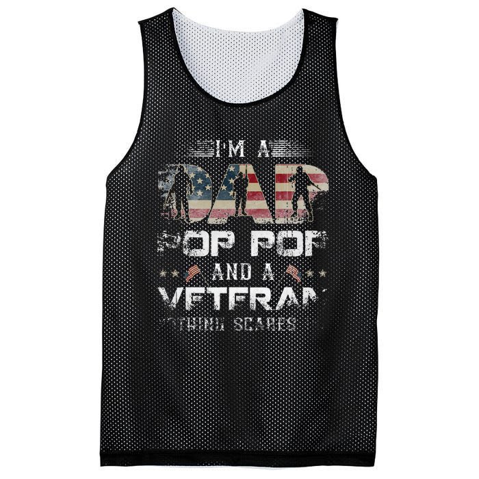 Pop Pop Veteran Fathers Day Gift From Daughter Wife For Dad Mesh Reversible Basketball Jersey Tank