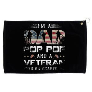 Pop Pop Veteran Fathers Day Gift From Daughter Wife For Dad Grommeted Golf Towel