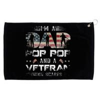 Pop Pop Veteran Fathers Day Gift From Daughter Wife For Dad Grommeted Golf Towel