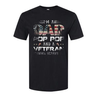 Pop Pop Veteran Fathers Day Gift From Daughter Wife For Dad Softstyle CVC T-Shirt