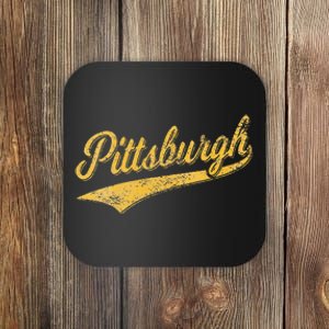 PITTSBURGH PENNSYLVANIA VARSITY SCRIPT SPORTS JERSEY Coaster