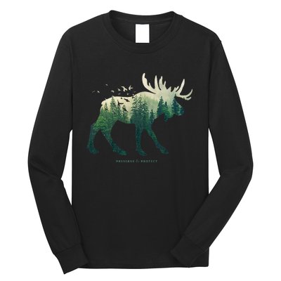 Preserve & Protect Vintage National Park Moose Long Sleeve Shirt